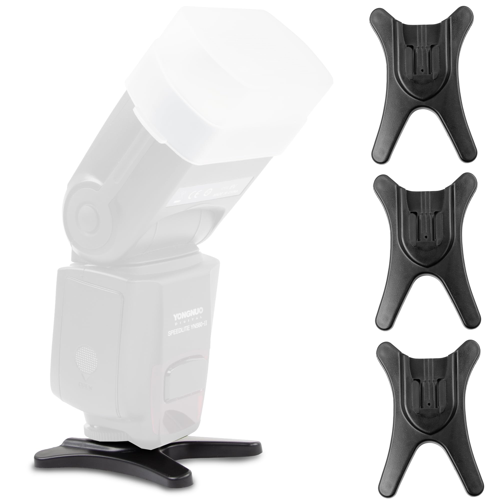 ECENCE Supporto Flash 3x Slitta Treppiede 1/4 Universale ISO