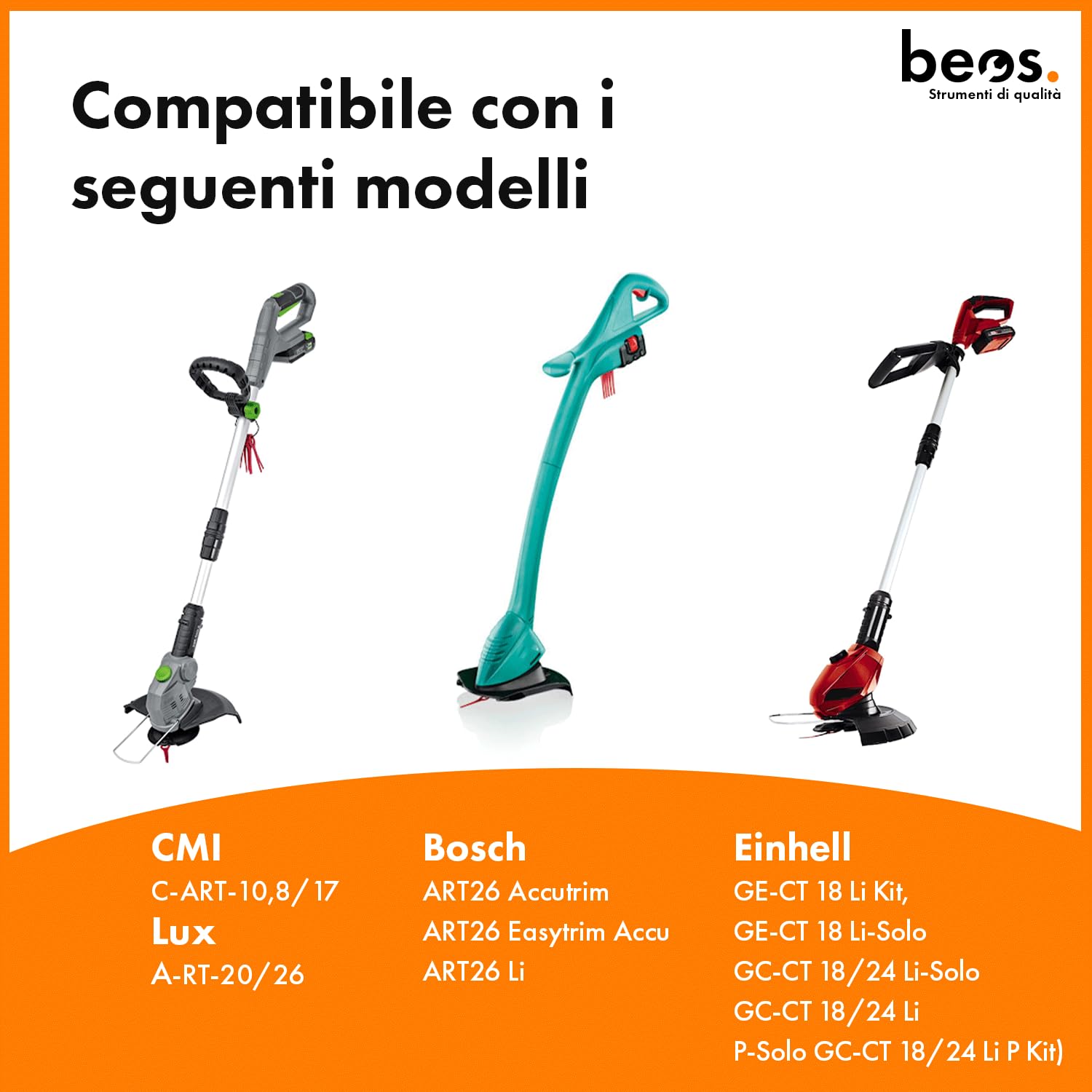 Beos Lame Decespugliatore Plastica 100 Pezzi Universali
