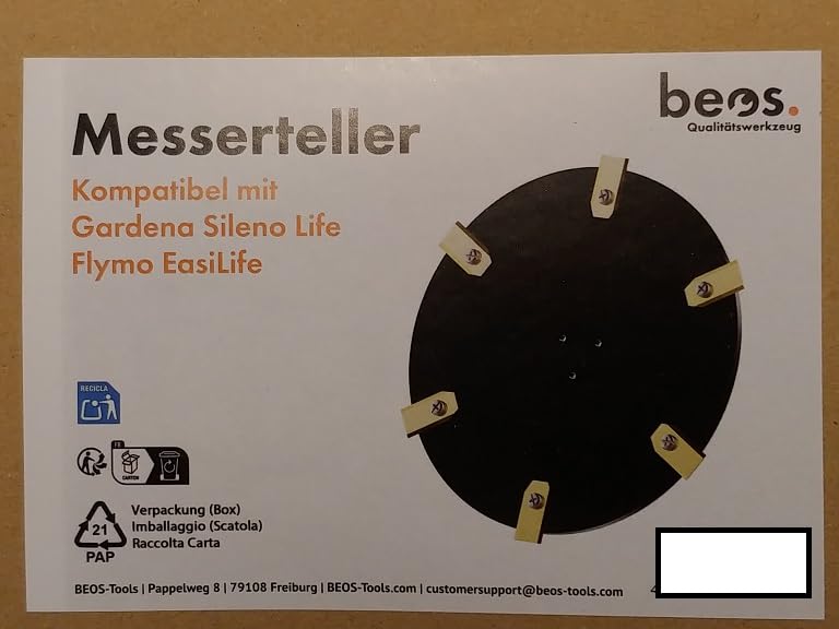 BEOS Piatto Portacoltelli 6 Lame Gardena Sileno Minimo 180mm