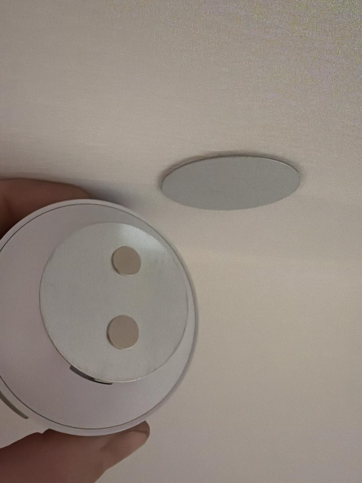 ECENCE Supporto magnetico rilevatore fumo Ø50mm 10 pezzi adesivo