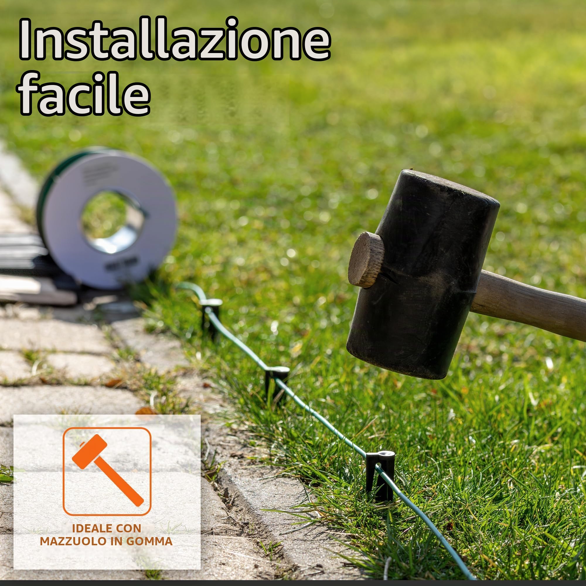 ECENCE Kit Cavo Perimetrale 50m Riparazione 100 Picchetti