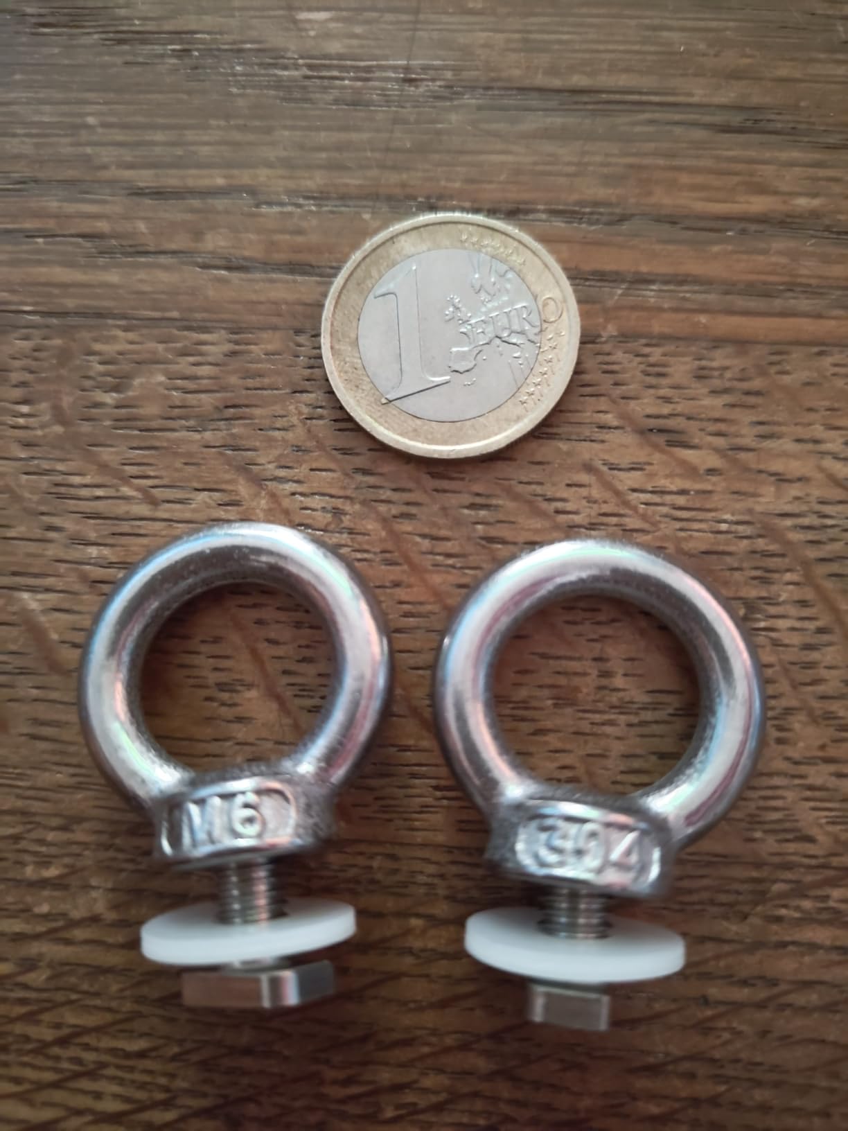 ECENCE Dadi a Occhiello M6 Inox 8 Pezzi con Viti