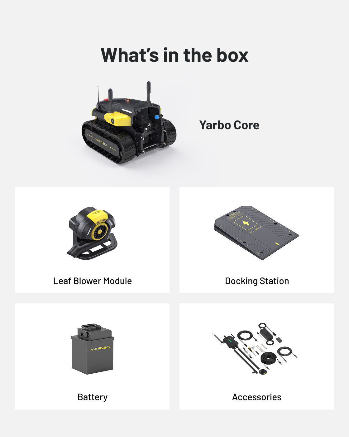 Yarbo Y40 Core Robot con Modulo Soffiatore 21 N